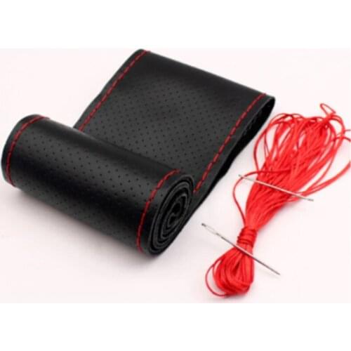 Genuine Leather Car Steering Wheel Cover Universal For Fiat 500 600 500l 500x diagnose punto stilo bravo freemont stilo panda