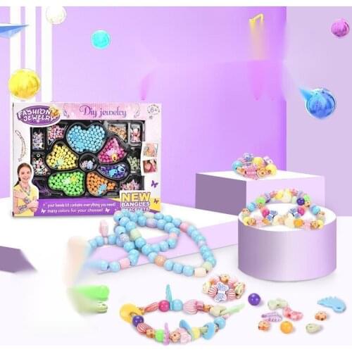 Childrens Educational Brain Making Training DIY Making Bracelets Creative Hand Rope Girl Toys Variety Of Beads Beaded Jewelry
