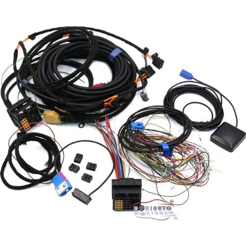 For Audi A4 B8 A5 B8 Q5 8R Update UPGRADE install MMI System Wire cable Harness & GPS ANTENNA & Mic