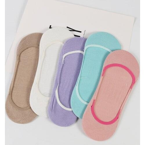 DONG AI fashionable and comfortable one-time womens socks anti-dropping shallow head and invisible
