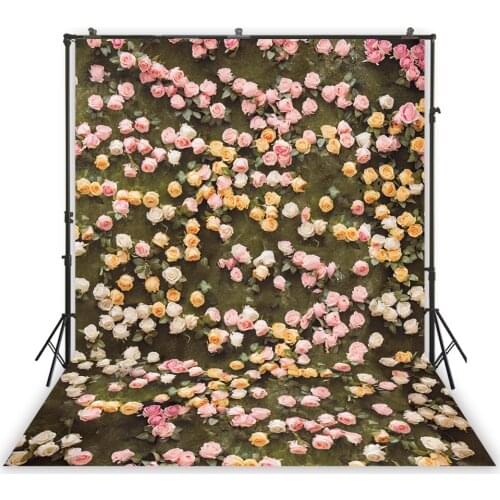 HUAYI Photography Backdrop Spring Flowers Floral Newborns Child Photo Background Studio Wedding Photobooth Backdrops XT-7272
