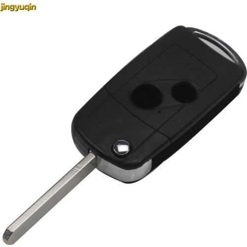 Jingyuqin Remote Car Key Shell for Honda Accord Civic CRV Pilot Modified Car-styling 2 Buttons Folding Flip Key Case