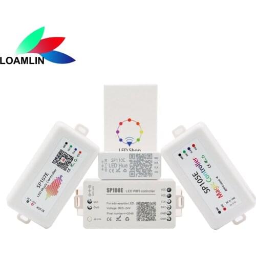 WS2812B WS2811 SK6812 Led Pixels Strip Light Controller Bluetooth SP105E SP110E WIFI SP108E SP501E Music SP107E SP601E DC5V-24V