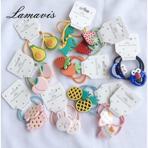 Korean Version Of ChildrenS Cartoon Acrylic Hair Head Rope Japan High Elastic Rubber Band Little Girl Baby Girl Hair Ring
