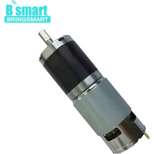 Bringsmart 12V 24V Low Speed DC Small Reducer Motor PG42-775 Large Torque Geared Motor 90RPM Reduction Reversed Planetary Motor