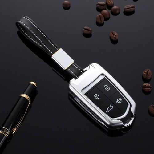 Aluminum Alloy Metal Car Key Case Remote Keychain Fob Shell Cover Key Chain Holder Bag For Borgward BX5 BX7 Smart Keys