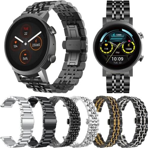 Metal Stainless Steel Strap For TicWatch E3 GTH Smartwatch Band Watchband Bracelet Wristband Wriststrap Replaceable accessories