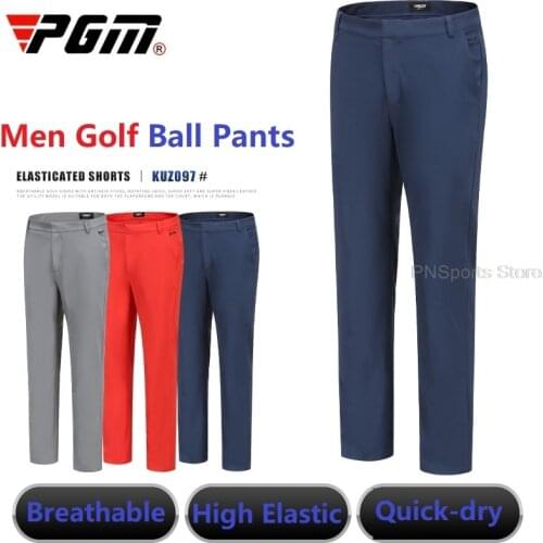 Pgm Golf MenS Thickening Golf Pants Autumn Warm Golf Trousers Men High Elastic Sports Pant Breathable Quick-Dry Golf Clothing