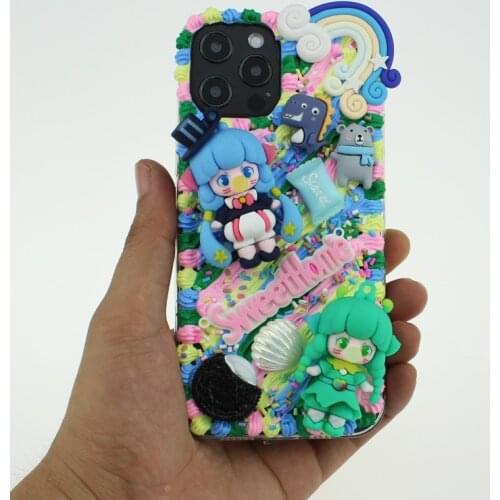 New kawaii bubble girl for iphone case 11 12 pro max xr 7 8 plus x xsmax se samsung redmi huawei lg htc phone cover women funda