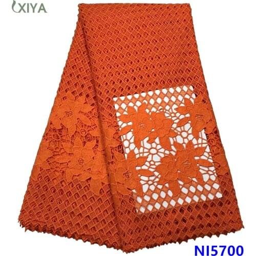 New Design French Tulle Lace Fabric Embroidery African Milk Silk Lace Fabric Nigerian Mesh Lace Fabrics for Wedding NI5700