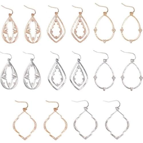 Fall Earrings 2020 Crystal Embellished Zinc Alloy Teardrop Starshine Earrings Statement Jewelry Christmas Earrings for Women