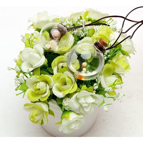 Air Freshener Auto Ornament for Essential Oils Empty Hanging Bottle Perfume Pendant with Flower Car Perfume Bottle Car-styling