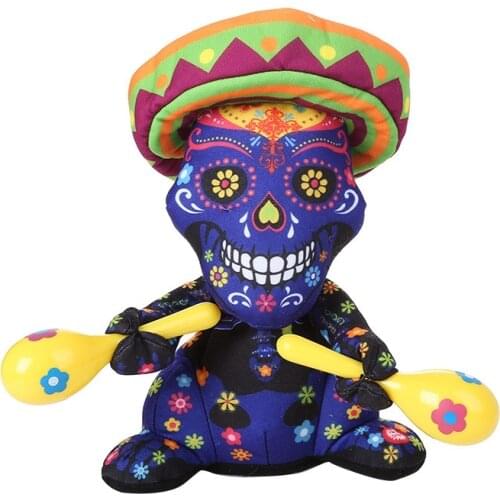 Halloween Plush Toys Sand Hammer Ghost Animated Dancing Ghost Dolls Electric Funny Children Toys Halloween Toy