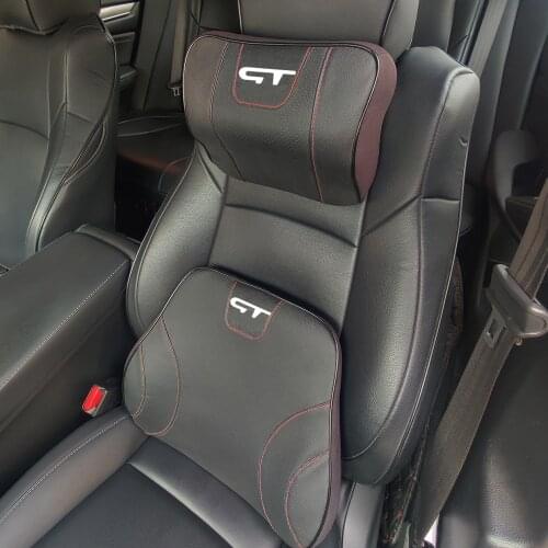 Genuine leather Soft Memory Car Seat Headrest Neck Pillow Comfortable Cushion For Renault Sport Koleos Captur Kadjar ZOE espace