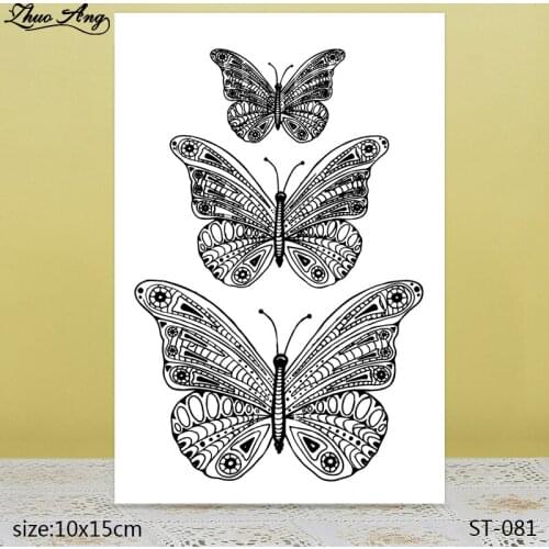 ZhuoAng Pattern Butterfly Transparent Silicone Stamp / Stamp DIY Scrapbook / Album Decoration Transparent Seal