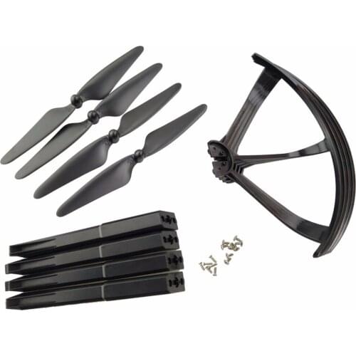 Landing Gear/4 pcs propeller guard /propellers for MJX B3 Bugs 3 B3H BUGS 3H F17 F100 Brushless four-axis aircraft - Black