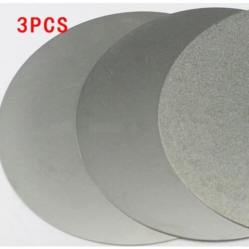 3Pcs 6''150mm Diamond Coated Grinding Wheel Disc 240/600/3000 Grit Lapping Flat Lap Polishing Grind Wheel For Jewelry Glass Rock