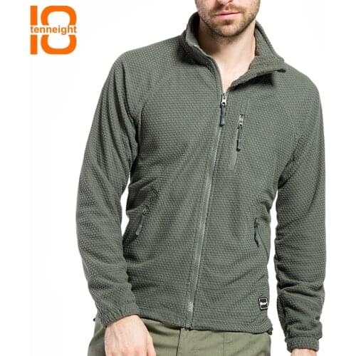 TENNEIGHT Winter Fleece Tactical Jacket Men Warm windproof mens coat Outdoor Hiking Climbing Outerwear Military tactical Jacket