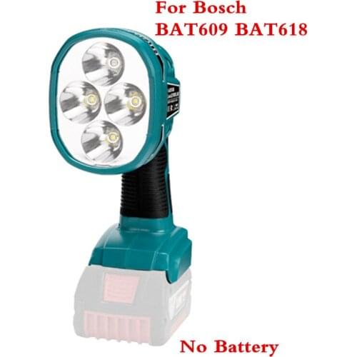 High quality 12W LED light For Bosch 14.4V 18V Battery BAT609 BAT609G BAT618 Newest LED light LED lamp with USB Port hotsell