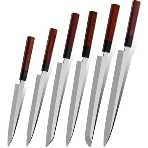 IK 12 Inch Japanese Sashimi Knife Stainless Steel Sushi Knives Professional Filleting Fish Cleaver Salmon Knife With Wood Handle