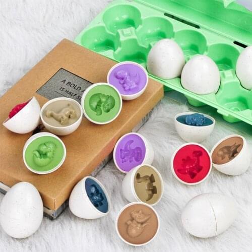 Dinosaur Egg Gacha Pairing Childrens Educational Early Education Toys Kitchen Simulation Egg For Kids Sensory Toys Best Gifts