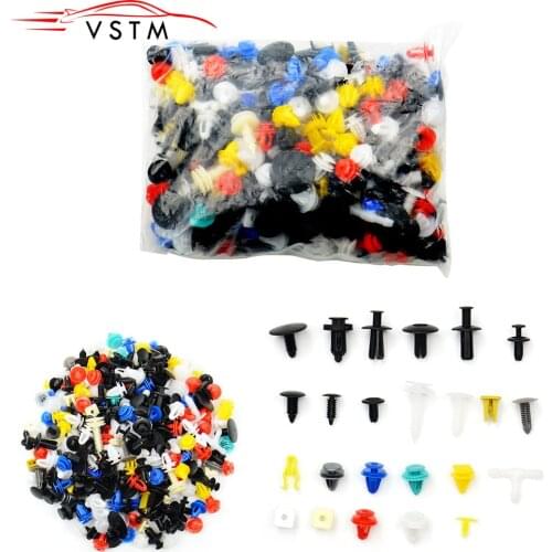 50/100pcs Mixed Auto Fastener Vehicle Car Bumper Clips Retainer Fastener Rivet Door Panel Fender Liner Universal Fit for Car