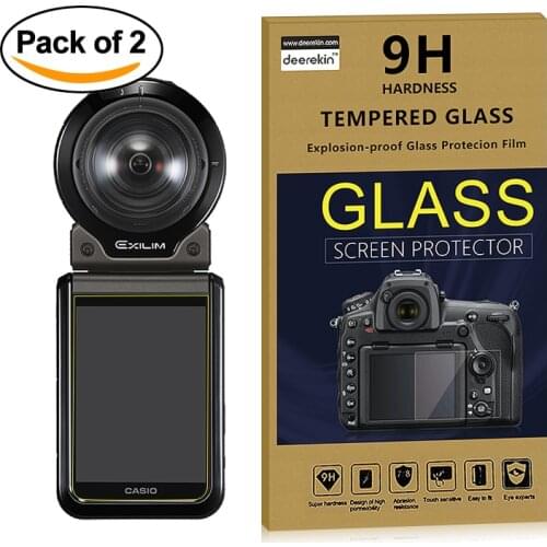 2x Self-Adhesive 0.3mm Glass LCD Screen Protector for CASIO FR200 FR100 FR110 FR100L FR110H Digital Camera