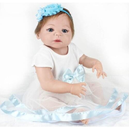 22 Inches Reborn Baby Doll Playmates Christams Birthday Party Gifts Mummy Training Tools Babe Educational Kids Toys for Girl Boy