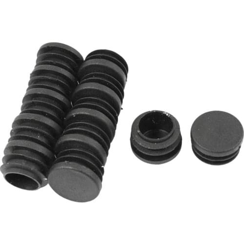 28mm Dia Round Plastic Blanking End Cap Pipe Tubing Tube Insert 12 Pcs