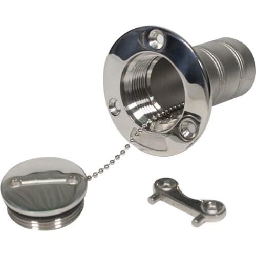 38mm Stainless Steel Marine With Cap Gas Polished Boat Deck Fill Port Fuel Tank Styling