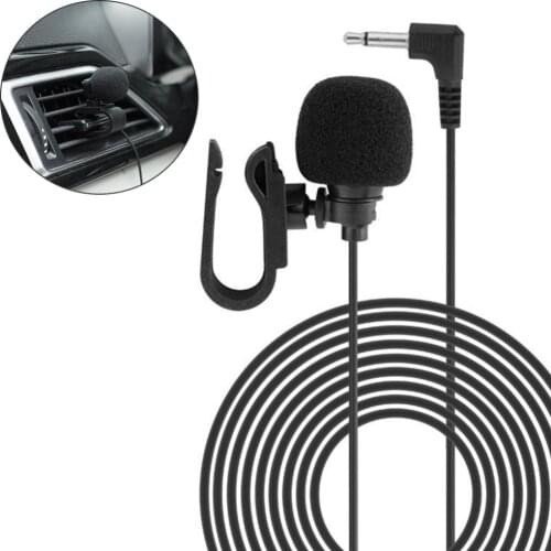 3m 3.5mm Car Navigation External Microphone GPS Audio DVD Positioning Intercom Bluetooth External Car Paste Clip Microphone