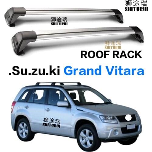 2 pcs For Suzuki Grand Vitara 5 Door SUV 2005-2020 roof rack roof bar car special aluminum alloy belt lock Led shooting