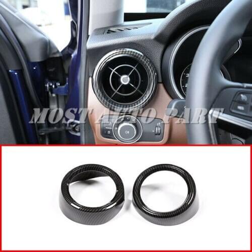 Carbon Fiber Side Air Conditioning Cover Trim For Alfa Romeo Stelvio 2017-2019 2pcs Car Accessories Car Styling Car Trim