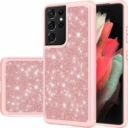 Funda Case for Samsung Galaxy S21 Ultra S21 Plus S20 FE A12 A32 A42 A52 A72 5G A51 A71 Glitter Powder Coque Phone Case Cover