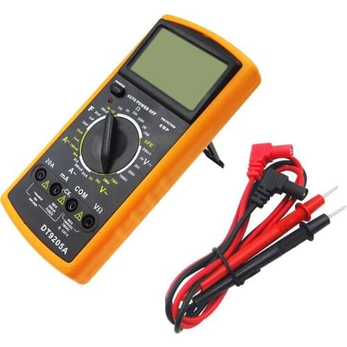 DT9205A Digital Multimeter/Volt/Amp/Diode/Ohm/Frequency/Capacitance Tester/Transistor