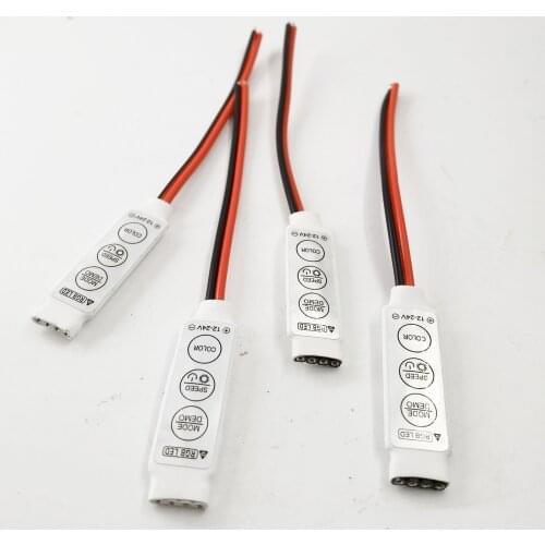 DC 12V-24V 12A 3Keys Mini LED RGB Controller Dimmer Driver For RGB 5050/3528/2835/5730/5630/3014 SMD LED Strip Lights