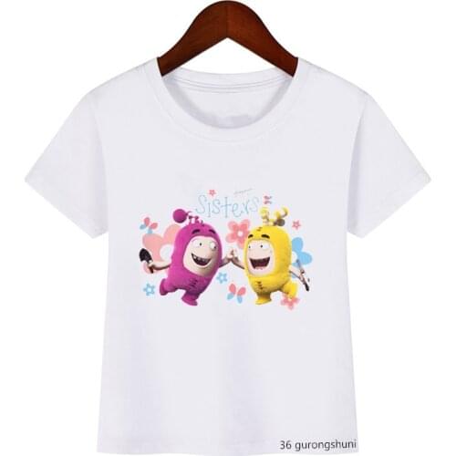 Children T-shirt Funny Cartoon Oddbods Graphic Print Boys T Shirts Summer Casual Kids T Shirt Tops Girls Tees New Hot Sale
