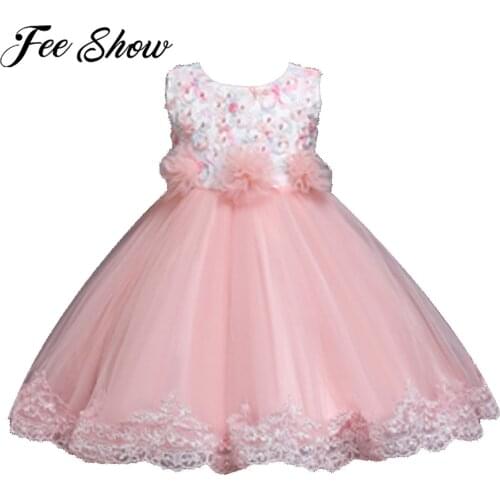 Childrens Dresses Flower Girls Wedding Dress Beaded Embroidery Kids Dresses for Girls Children Summer Princess Party Vestidos
