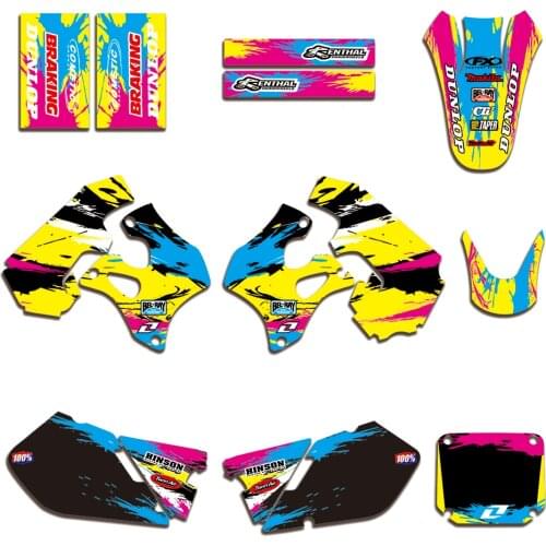 Eam Graphic Decal Sticker Kit For Suzuki RM125 RM250 RM 125 250 1996 1997 1998 Motorcycle Accessories