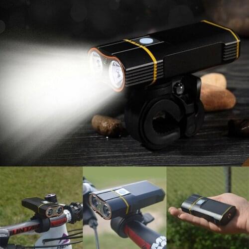 Bicycle Light 18650 Battery Super Bright USB Rechargeable Headlight Front Light Easy Installation 800 Lumens for Safty Riding