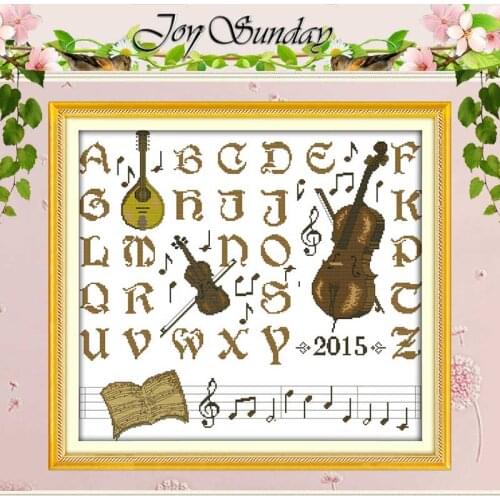 Staff alphabet Patterns Counted Cross Stitch 11 14CT Cross Stitch Sets Wholesale Chinese Cross-stitch Kits Embroidery Needlework
