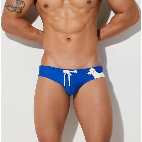 New Style Trunks Vacation Beach Swimming Trunk Man MenS Briefs Swimwear Male Sexy Bikini Shorts Surfing Solid Color Suit