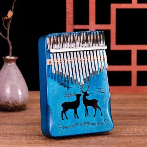 Original Accessories Kalimba Set Deer 17 Key Kids Wood Kalimba Chrommatic Handmade Teclas Para Teclado Music Instrument DL6WZQ