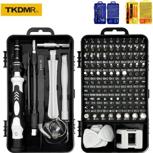 TKDMR Screwdriver Set Precision Torx Hex Screw Driver Bit Kit Magnetic Bits 115 In 1 Multitools Repair Mobile Phone Hand Tools