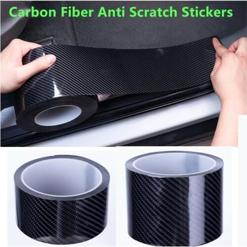 5D Carbon Fiber Vinyl Car Door Sill Sticker Window Film Anti Scratch Stickers For Range Rover Lr4 Hse Lux Sport Supercharged