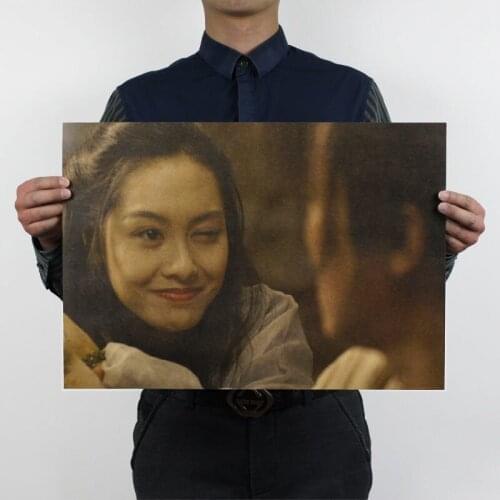 Westward Journey poster Stephen Chow Leslie Bruce Lee wall sticker Hong Kong star retro kraft paper poster sticker