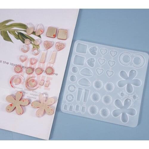 1Pc Earrings Danglers Casting Silicone Mould Crystal Epoxy Resin Mold DIY Crafts Jewelry Ear Pendants Making Tools