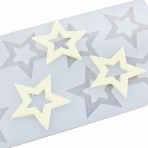 DIY 3D Star Shape Silicone Mold Cupcake Silicone Mold Chocolate Mould Decor Muffin Pan Baking Stencil Hot Cake Decorating Tools