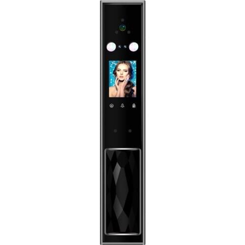 Face recognition cats eye smart lock quick opening handle escape handle automatic fingerprint smart door lock can link graffiti