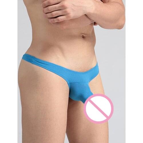 Mens G-string Thong Modal Underwear Male Sexy Elephant Nose Big Pouch Briefs Gay String Homme Low Waist Panties Tanga T Back